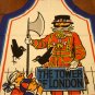 Tower of London chef style apron with Beefeater cotton vintage 1479vf
