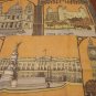 London monuments souvenir linen tea or kitchen towel used vintage 1485vf