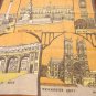 London monuments souvenir linen tea or kitchen towel used vintage 1485vf