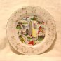 New York state souvenir plate mid 20th century porcelain vintage 1487vf