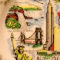 New York state souvenir plate mid 20th century porcelain vintage 1487vf