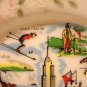 New York state souvenir plate mid 20th century porcelain vintage 1487vf