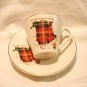 New Brunswick Tartan cup saucer Lord Nelson Pottery England perfect vintage 1493vf