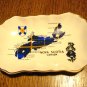 Nova Scotia souvenir tip or pin dish Sandland Hanley Staffordshire gold rim vintage 1503vf