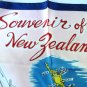 Souvenir of New Zealand scarf acetate signposts unused vintage1513vf