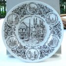 Old Montreal souvenir plate Wood & Sons ironstone England vintage 1520vf