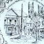 Old Montreal souvenir plate Wood & Sons ironstone England vintage 1520vf