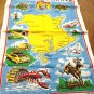 New Brunswick souvenir tea kitchen towel linen unused vintage1532vf