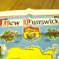 New Brunswick souvenir tea kitchen towel linen unused vintage1532vf