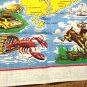 New Brunswick souvenir tea kitchen towel linen unused vintage1532vf