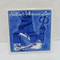 2 Holland America Line coasters cork backed ceramic tile souvenirs vintage 1549vf