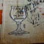 New England's Covered Bridges souvenir linen tea towel for glassware unused vintage 1557vf