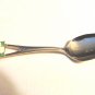Fort McNeill souvenir spoon enamel dogwood rhodium plate vintage 1564vf