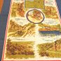 Cheddar Souvenir tea towel map and scenes all cotton excellent vintage 1570vf