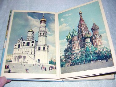 Moscow picture postcard book from the 1950s Cold War 1025vf