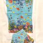Souvenir of Hawaii kitchen linens cotton oven mitt potholder towel unused 1577vf