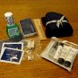 United Airlines Global First class toiletries bag with contents navy blue 1581vf
