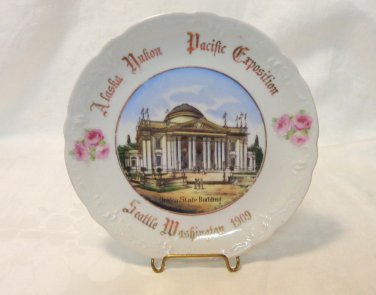 Alaska Yukon Pacific Exposition souvenir plate 1909 Oregon State Building Seattle 1589vf