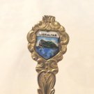 Gibraltar souvenir spoon silverplate enamel vintage 1593vf