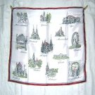 Viena Austria souvenir scarf acetate unused vintage 1224vf