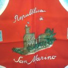 Republic di San Marino souvenir scarf unused vintage scarves 1209vf