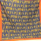 Paris France souvenir scarf J Mico Sancho Eiffel Tower Arch of Triumph poly large preowned vf1597