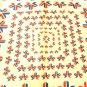 Commonwealth Games XI Canada 1978 souvenir scarf 27 inches red white blue acetate vintage 1604vf
