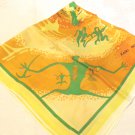 Maori rock drawings New Zealand souvenir scarf acetate vintage 28 in. sq. 1605vf
