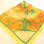 Maori rock drawings New Zealand souvenir scarf acetate vintage 28 in. sq. 1605vf