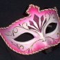 HOT PINK VENETIAN MASK MASQUERADE MARDI GRAS