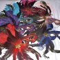 LOT 12 OSTRICH PEACOCK FEATHER MASQUERADE MASK NEW CASE