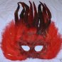 Red black feather Sequin Masquerade Mask