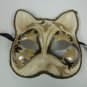 Venetian Cat Mask Black Silver Masquerade Mardi Gras