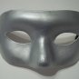 Silver Paper Mache Venetian Mask Masquerade Mardi Gras