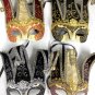 Golden Lion Jester Venetian Masquerade Mask Black Silver Gold, Red, Purple