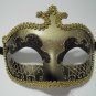 Black Gold Glitter Venetian Masquerade Costume Mask Halloween New Years Party