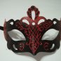 Regal Black Laser Cut Glitter Masquerade Venetian Mask Blue Red Purple Accents