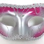 Red Purple Silver Mardi Gras Masquerade Party Value Mask