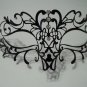 Filigree Vine Metal Black Venetian Masquerade Ball Mardi Gras Laser Cut Mask