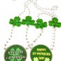 Kiss Me I'm Irish Happy St Patrick's Day Greeting Mardi Gras Bead Necklace