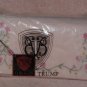 Blaine Trump Pink Linen Embroidered Handbag Purse