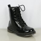 Mia Flat ankle martin style patent boot