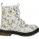 Martin style floral lace-up boot
