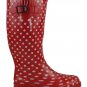 Polka-Dot Flat Wellington Boots