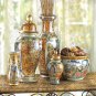 Vibrant Colored 5 Piece Asian Vase Ensemble Absolutely Stunning Elegent