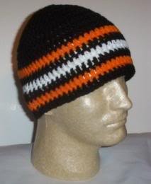 Hand Crochet ~ Men's Skull Cap Beanie Hat Harley #3
