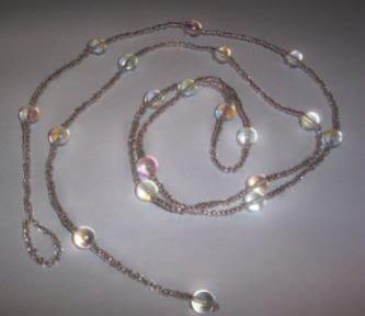 Hand Crafted Beaded Silver and Crystal Belly Chain