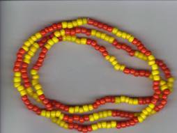 Hand Crafted Oshun Necklace/Bracelet Style B 30 inches Blessed Orisha Santeria