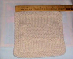 Hand Knit Natural Cotton Dog Bone Wash Cloth - Arrrfffff