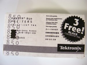 Phaser 850 Black 016-1831-00 Tektronix  (3) Colorstix Xerox